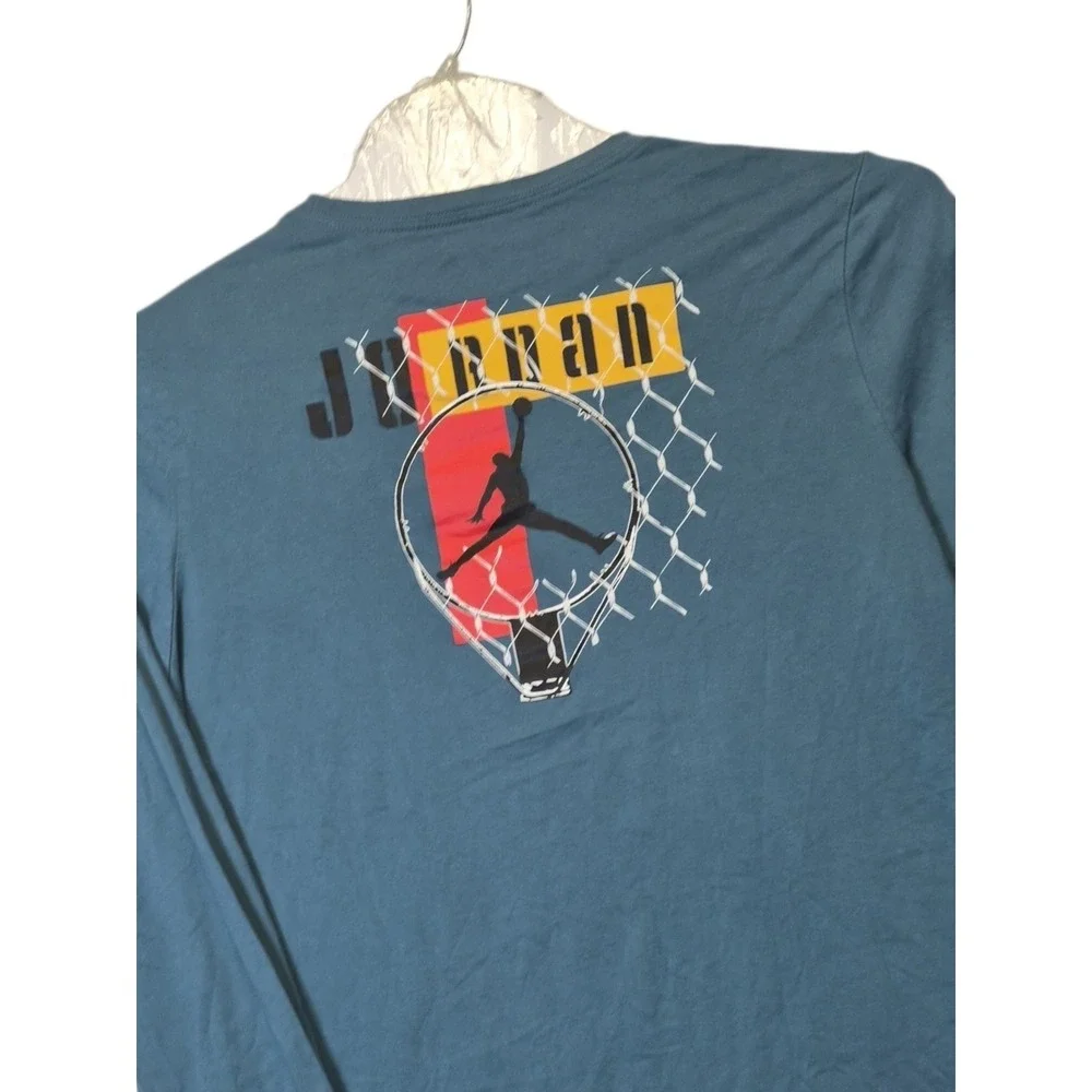 Nike‎ Air Jordan Sport DNA Logo T-shirt Men's Size 2XL Long Sleeve Green